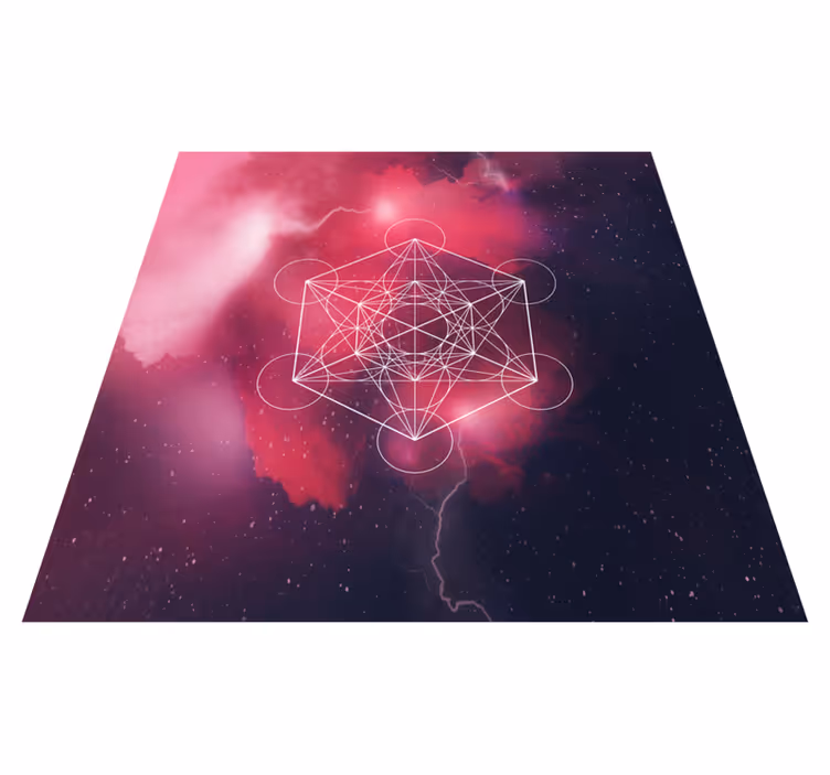 Geometrický vinylový koberec metatron - TenStickers