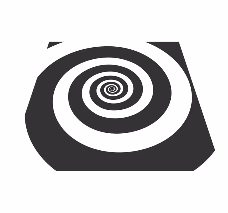 Geometrický vinylový koberec spirálový pohyb - TenStickers