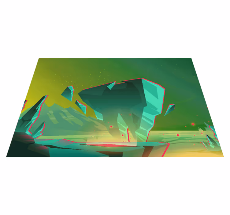 Vinylový koberec pro děti z mimozemské planety - TenStickers