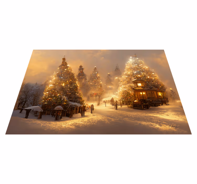 Vinylový koberec vánoce zimní kouzelné království - TenStickers