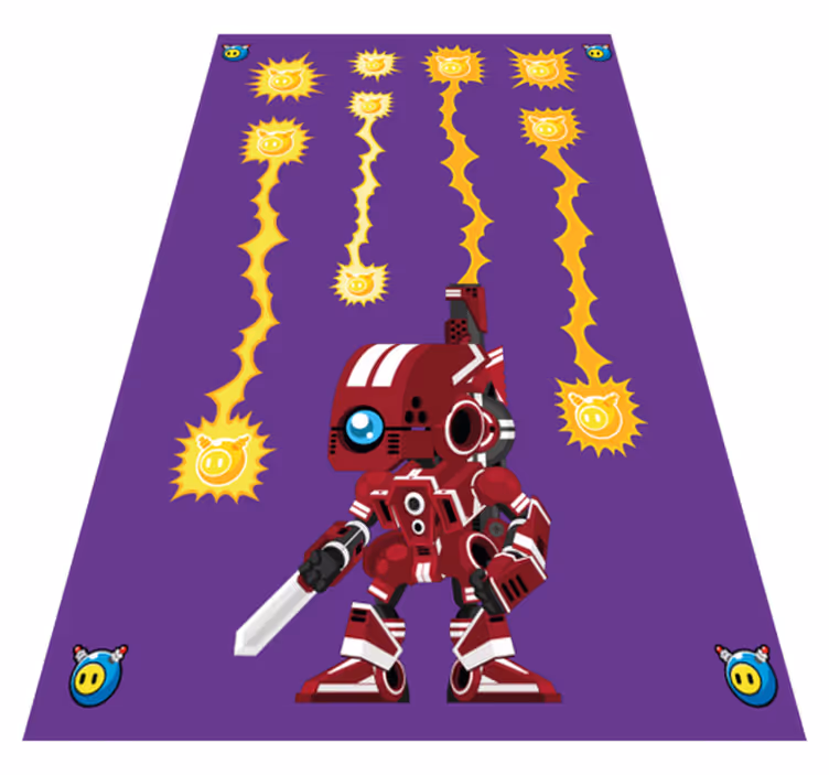 Vinylová hrací podložka robot střílející nahoru - TenStickers