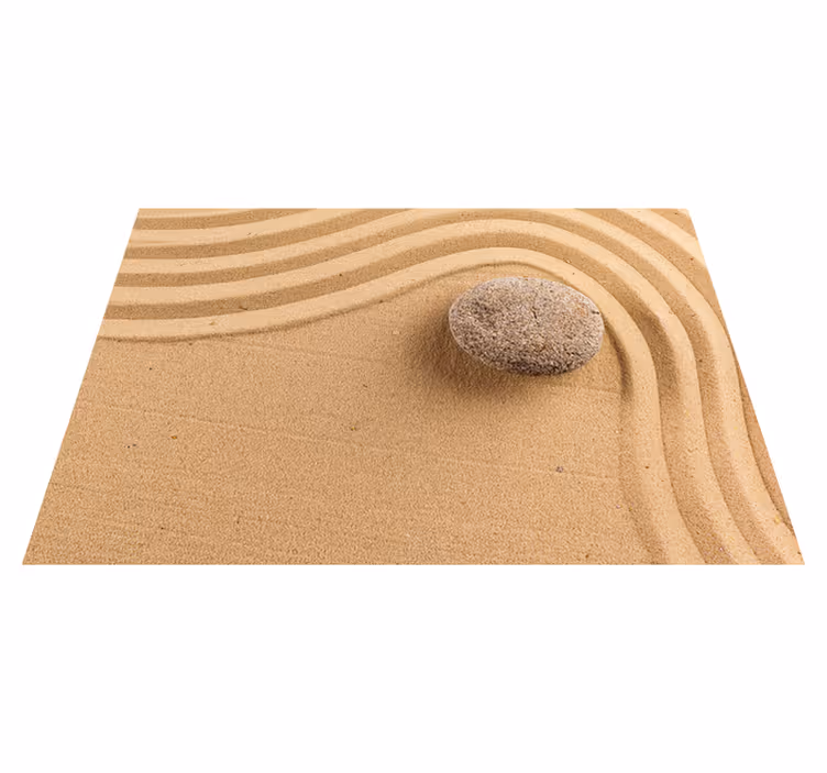 Béžový vinylový koberec s texturou zen sphere - TenStickers