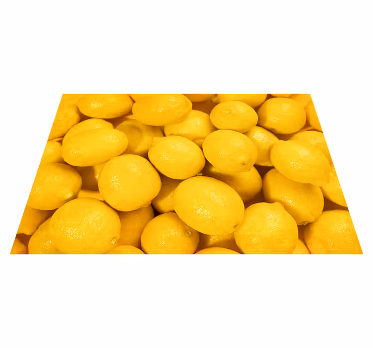 Žlutý vinylový koberec s citrony - TenStickers