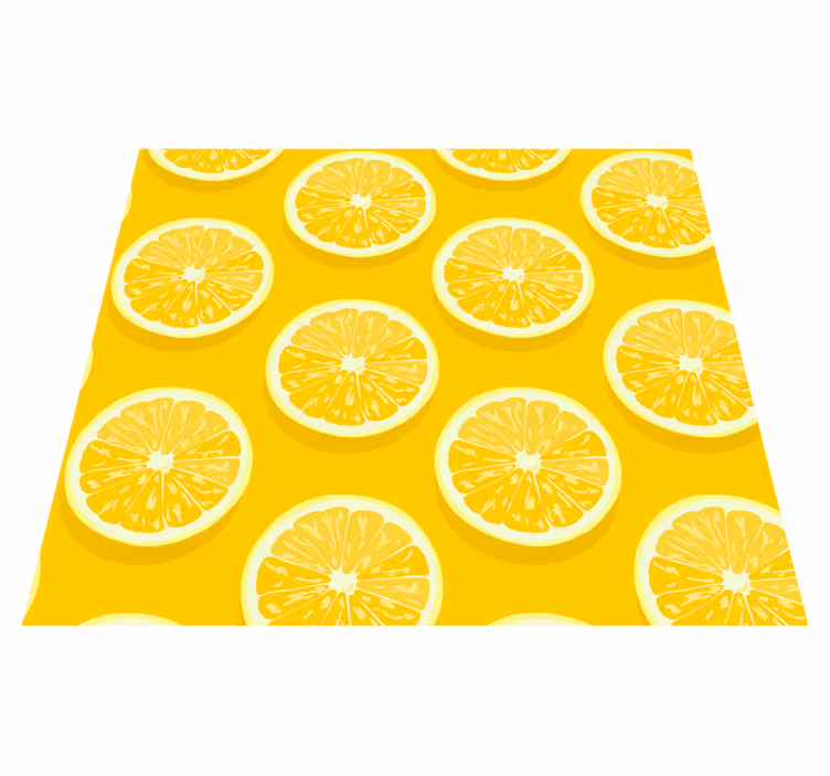 Žlutý vinylový koberec s plátky citronu - TenStickers