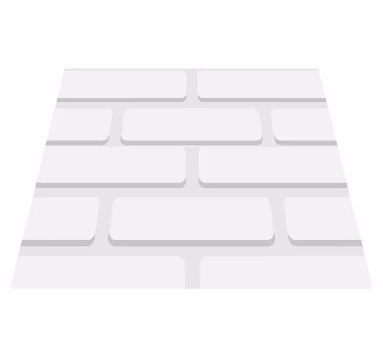 Bílý vinylový koberec s bílou cihlovou strukturou - TenStickers