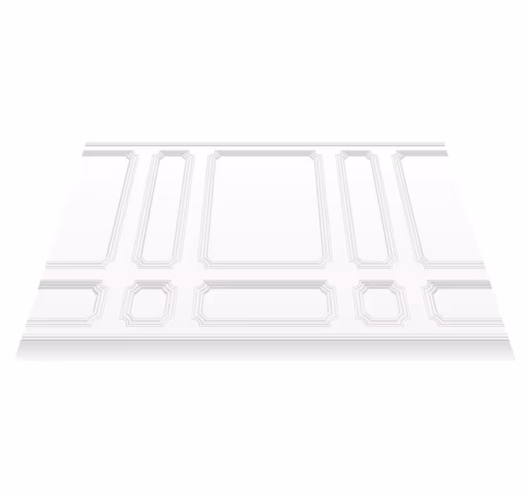 Bílý vinylový koberec klasické čtverce - TenStickers
