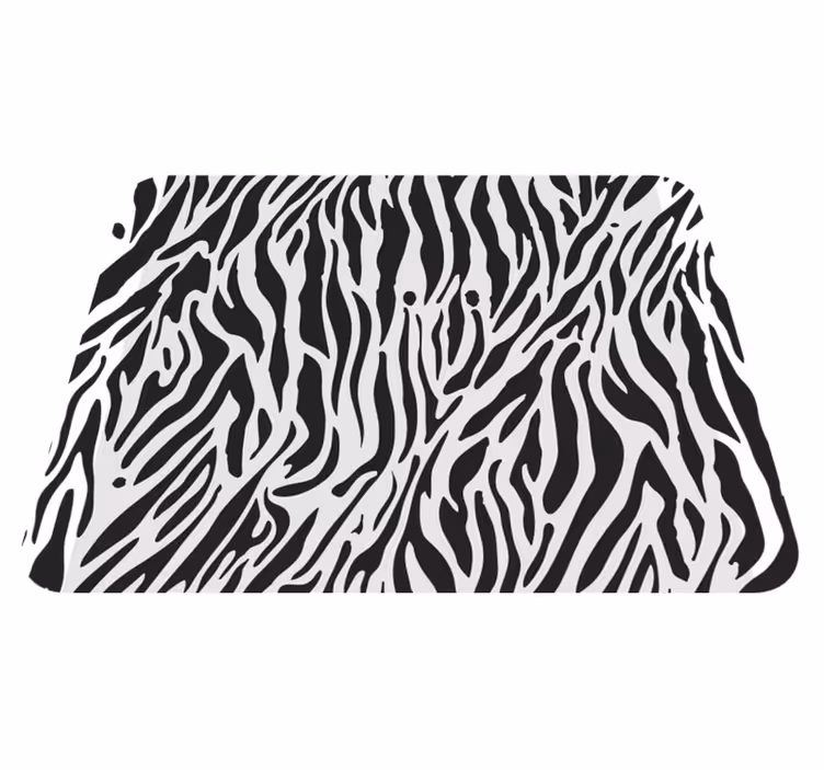 Bílý vinylový koberec se vzorem zebra - TenStickers