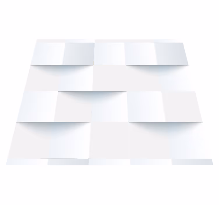 Bílý vinylový koberec 3d bílé samolepící poznámky - TenStickers
