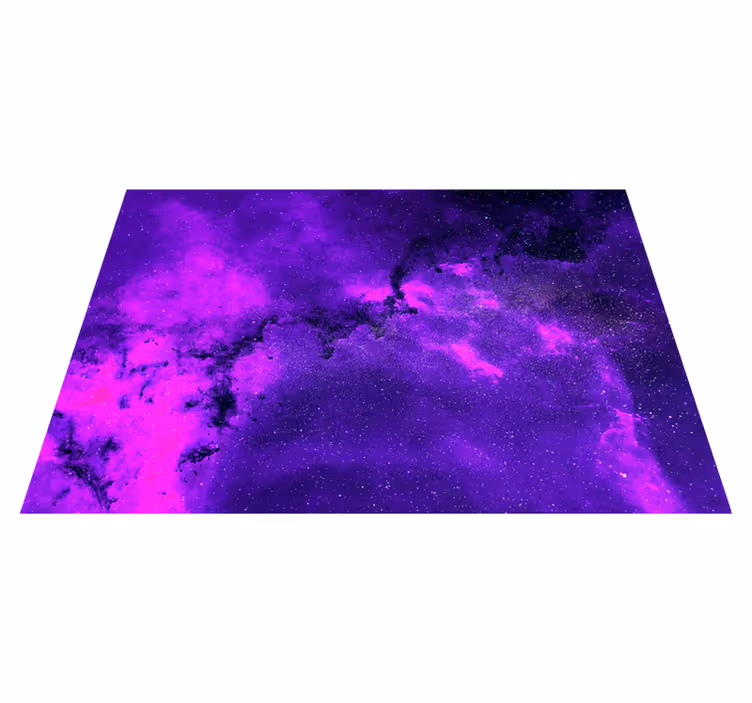 Purpurový vinylový koberec kosmická mlhovina - TenStickers
