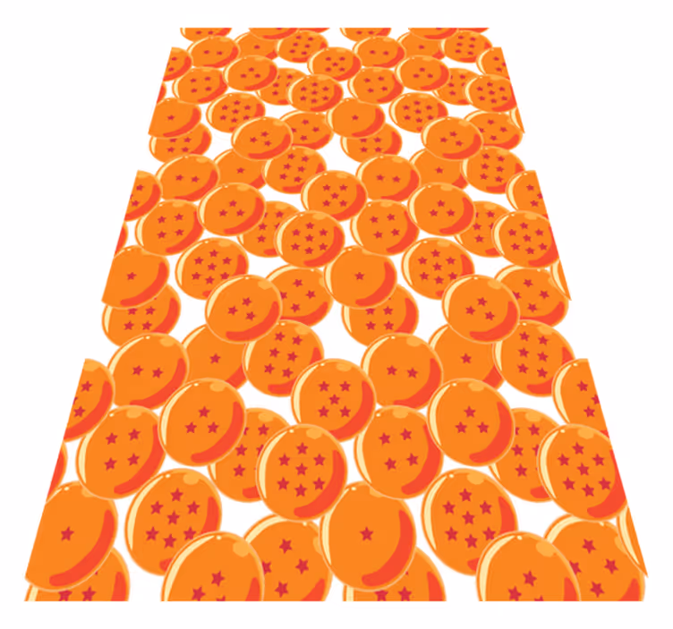 Oranžový vinylový koberec dračí koule - TenStickers