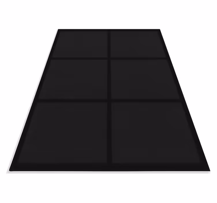 Černý vinylový koberec s moderním blokovým vzorem - TenStickers