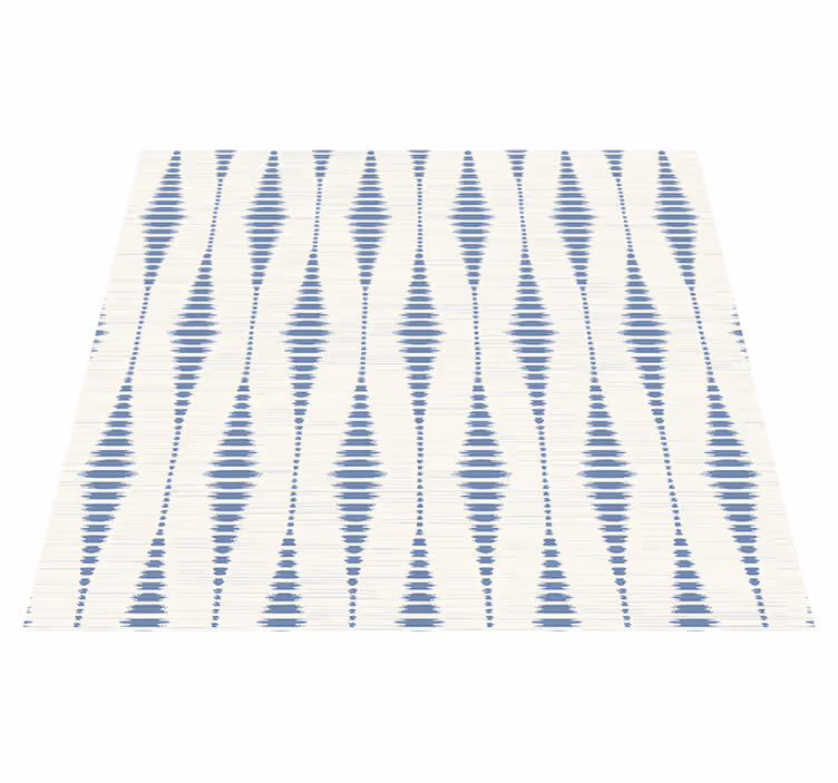 Vinylová rohož na balkon rabaul ikat modro béžová - TenStickers