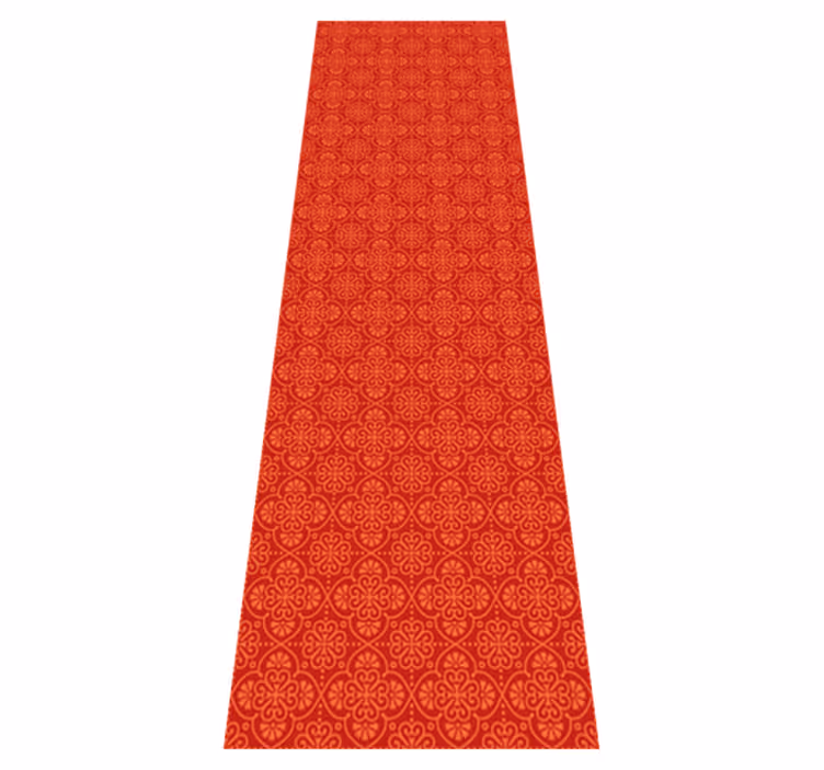 Červený vinylový koberec s indiánským vzorem - TenStickers