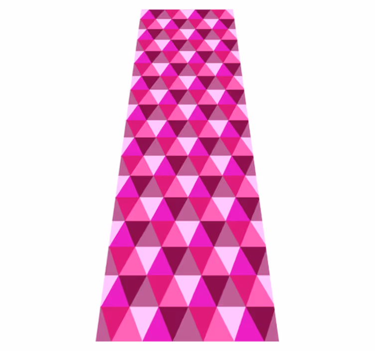 Růžový vinylový koberec fuchsie geometrický - TenStickers