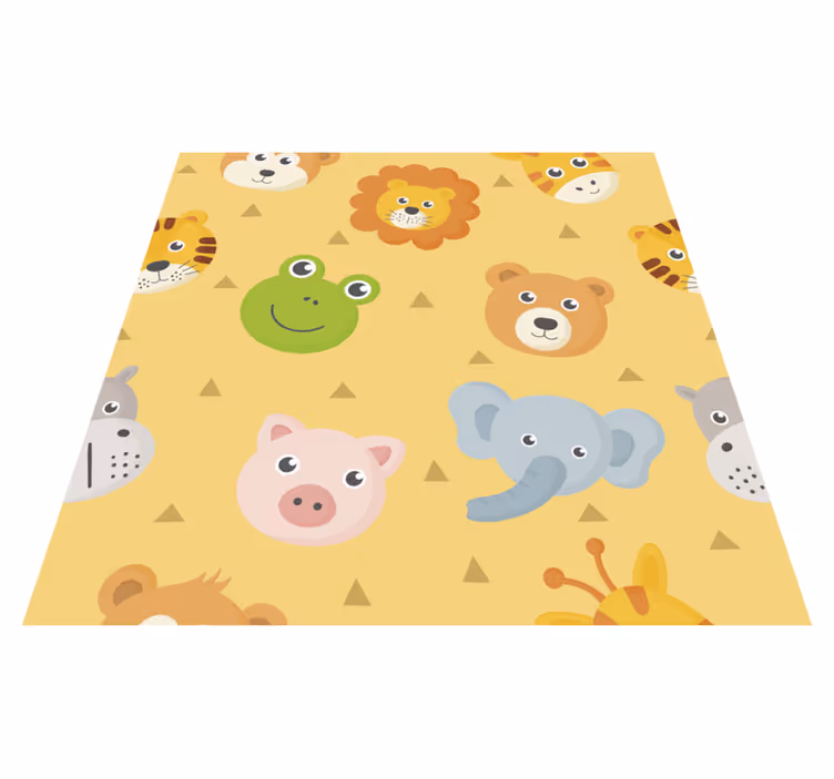 Nádherný zoo zvířata pro děti vinylový koberec - TenStickers