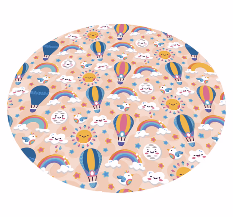 Okouzlující mraky a duhy miminka vinyl koberec - TenStickers
