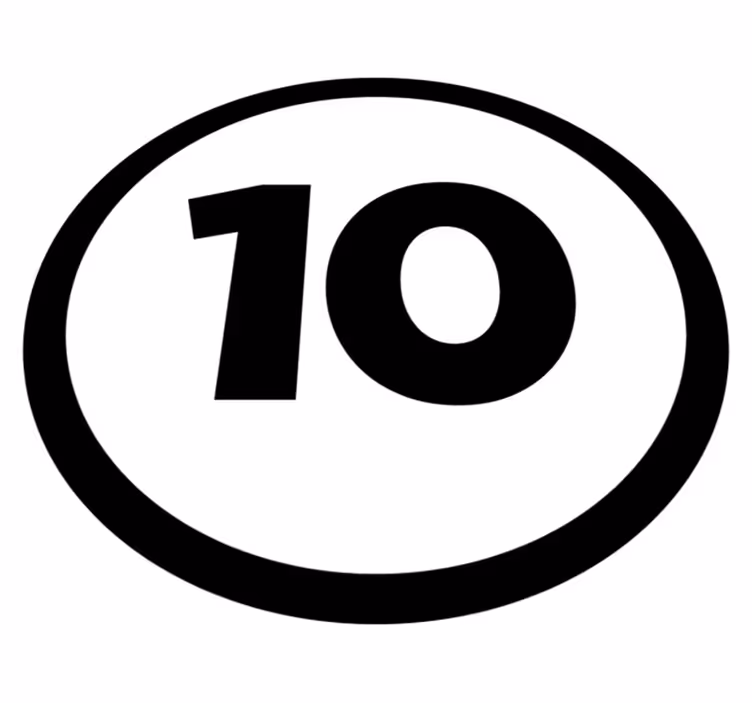 Customizable Circular Number Vinylový koberec do ložnice - TenStickers