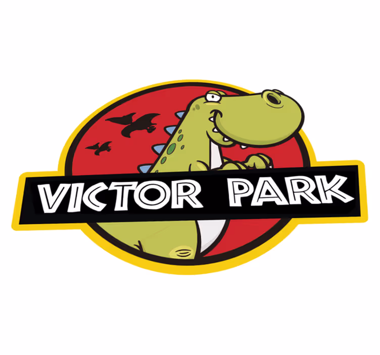 Personalizovaný jurský park děti vinyl koberec - TenStickers