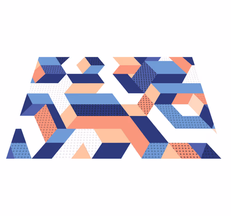 Moderní 3d geometrický vinyl koberec - TenStickers