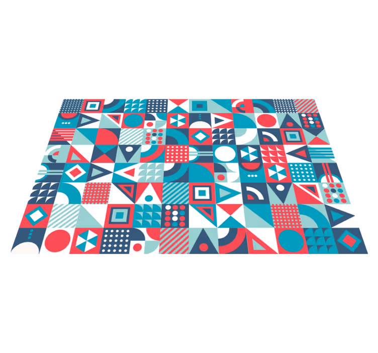 Moderní geometrický vinyl koberec - TenStickers