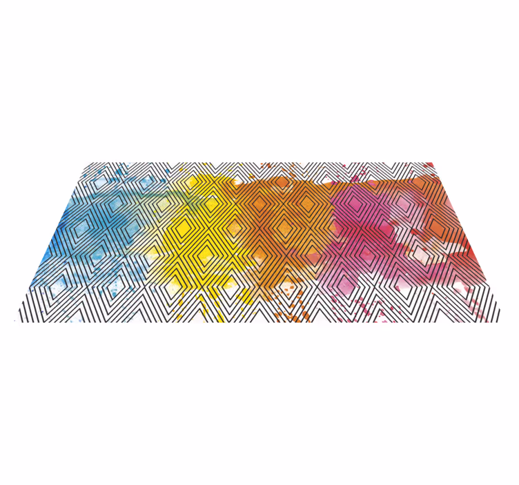 Vinyl koberec geometrické akvarel diamanty - TenStickers