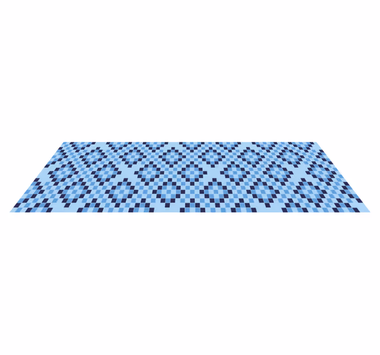 Geometrický modrý pixelový vzor - TenStickers