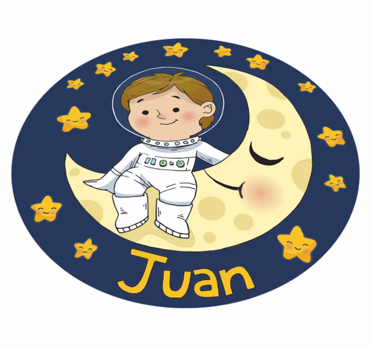 Chlapec astronaut s názvem děti vinyl koberec - TenStickers