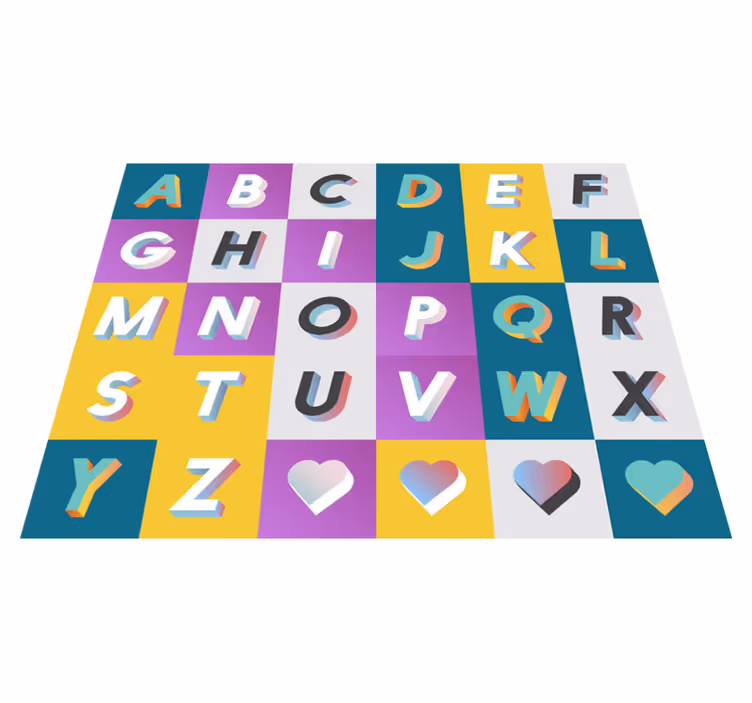 Moderní abeceda vinyl koberec - TenStickers