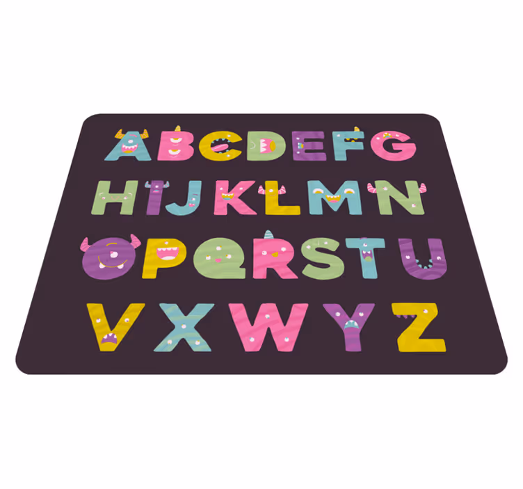 Originální monstrózní koberec z vinylové abecedy - TenStickers
