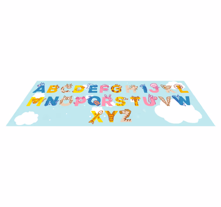 Báječný dětský vinylový koberec se zvířaty - TenStickers