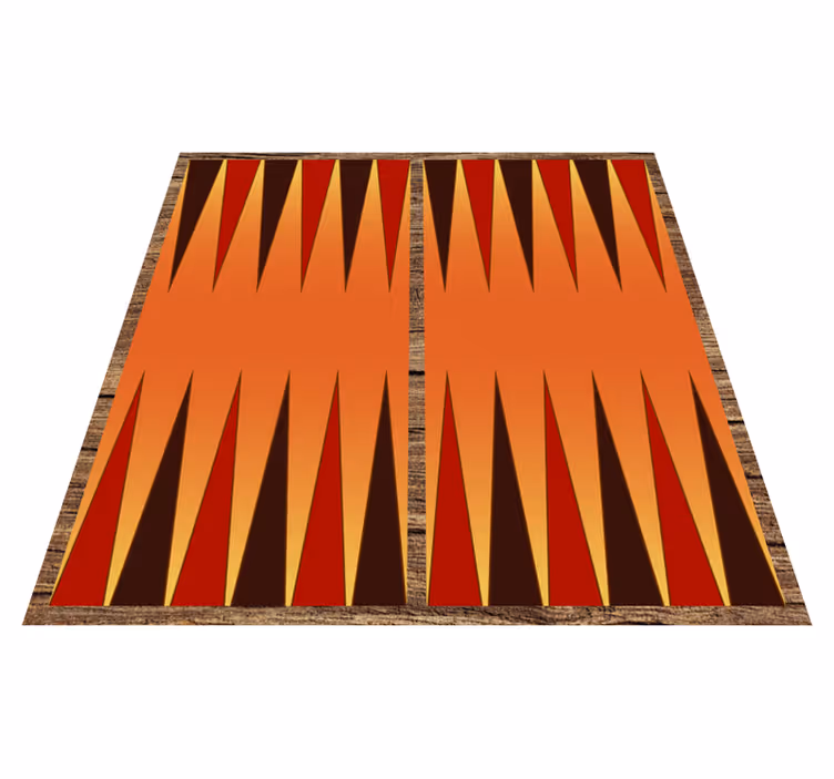 Úžasný backgammon desková hra vinyl koberec - TenStickers