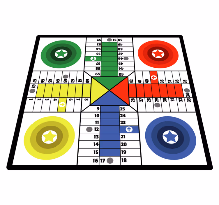 Ohromující parchis desková hra vinyl koberec - TenStickers