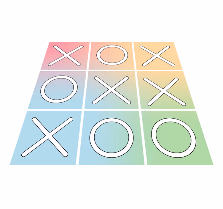 Hrát tic-tac-toe Vinylová hrací podložka - TenStickers