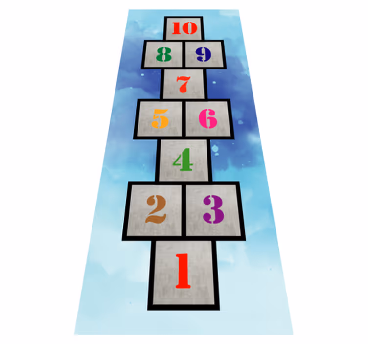 Dětská hopscotch vinyl koberec hra - TenStickers