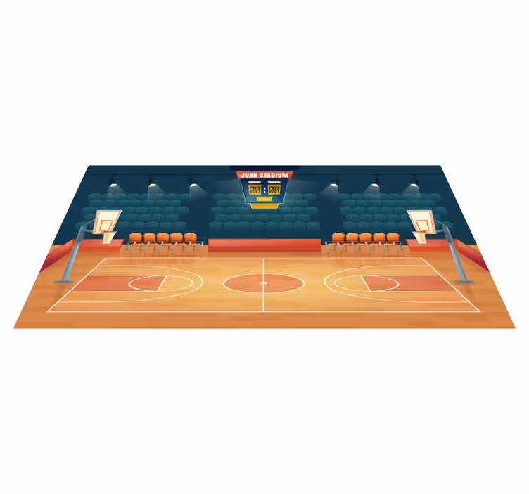 Vinylový koberec basketbalové hřiště s názvem - TenStickers