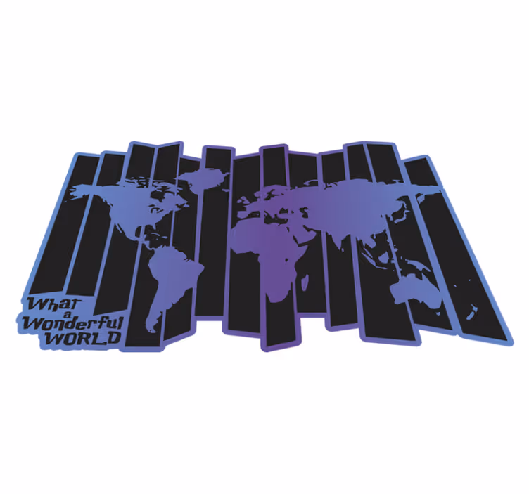 Mapa světa jaký nádherný světový vinylový koberec - TenStickers