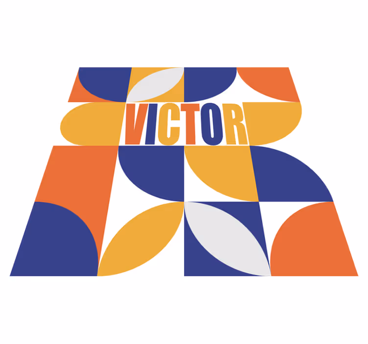 Přizpůsobitelný geometrický minimální vinyl koberec - TenStickers