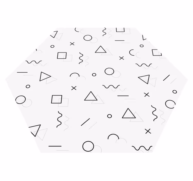 Memphis styl minimalistický vinyl koberec - TenStickers