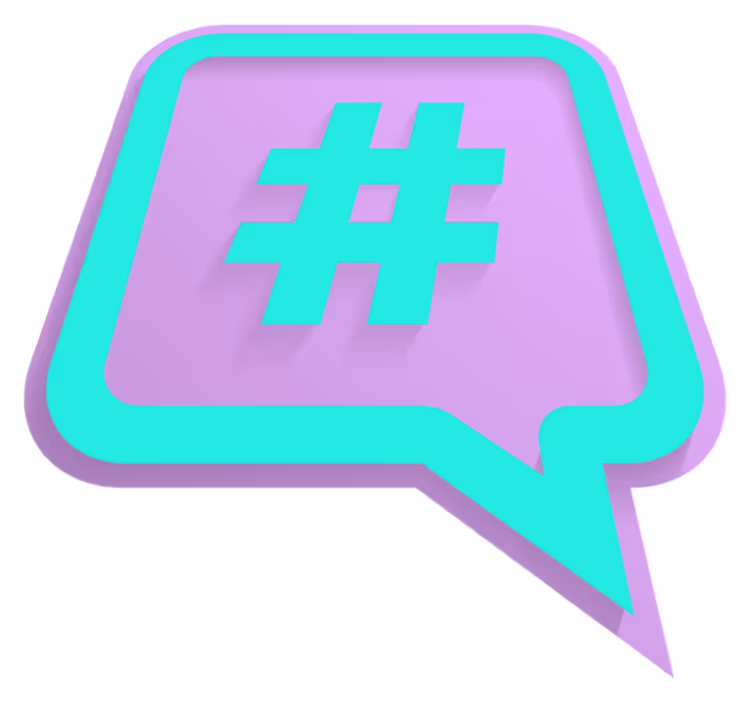 Nádherný moderní vinylový koberec s hashtagem - TenStickers