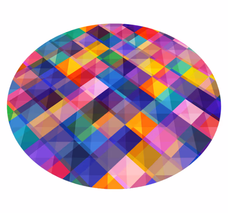 Moderní barevný mozaikový vinyl koberec - TenStickers