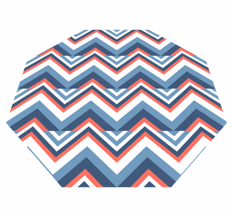 Barevný blok ve tvaru chevron Geometrický vinylový koberec - TenStickers