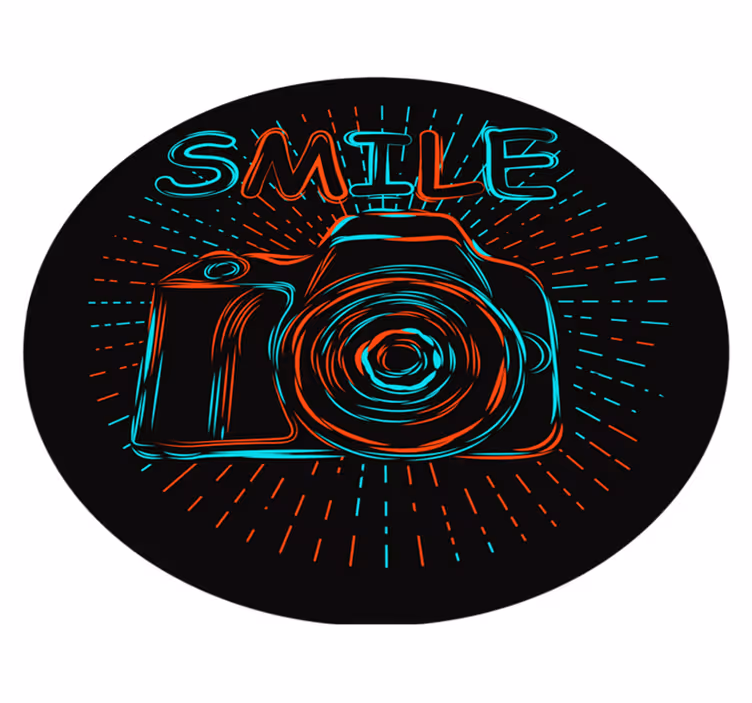 Retro fotoaparát vinyl koberec vintage styl - TenStickers