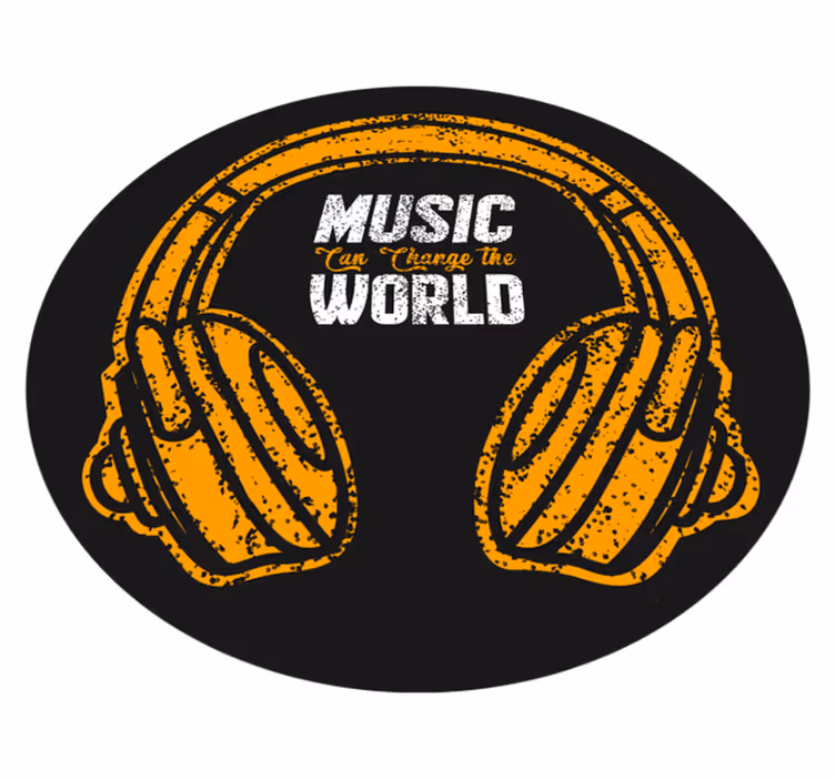 Vinyl koberec hudba může změnit svět - TenStickers