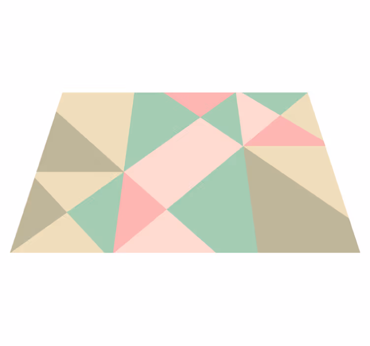 Nádherné měkké barvy geometrický vinyl koberec - TenStickers