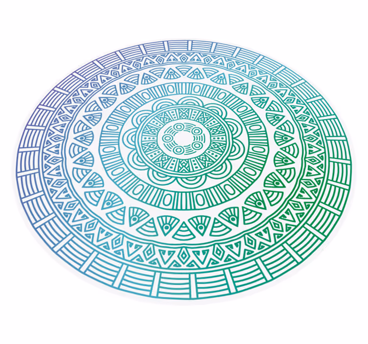 Nádherný dekorativní kulatý mandala vinyl koberec - TenStickers