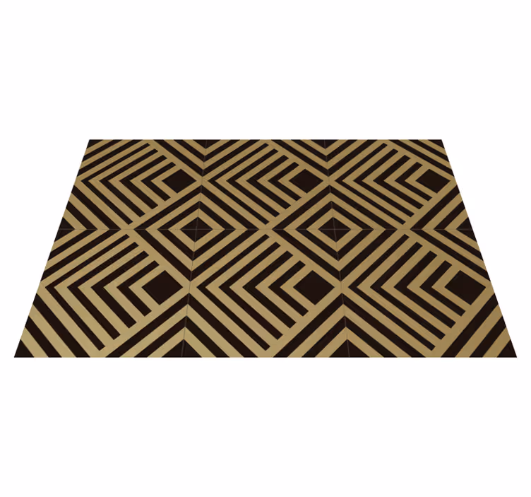 černý diamant geometrický vinyl koberec - TenStickers