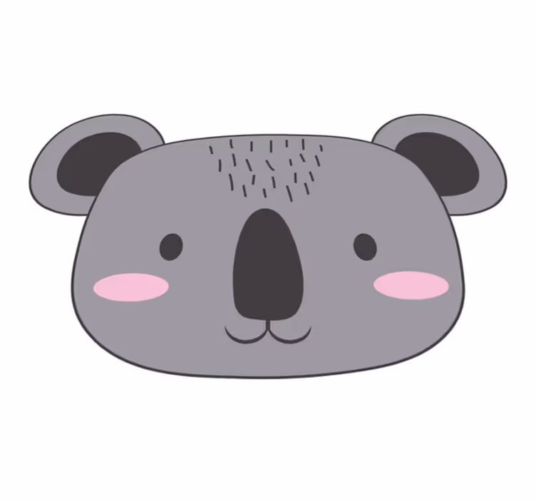 Koala tvář zvířecí vinyl koberec - TenStickers