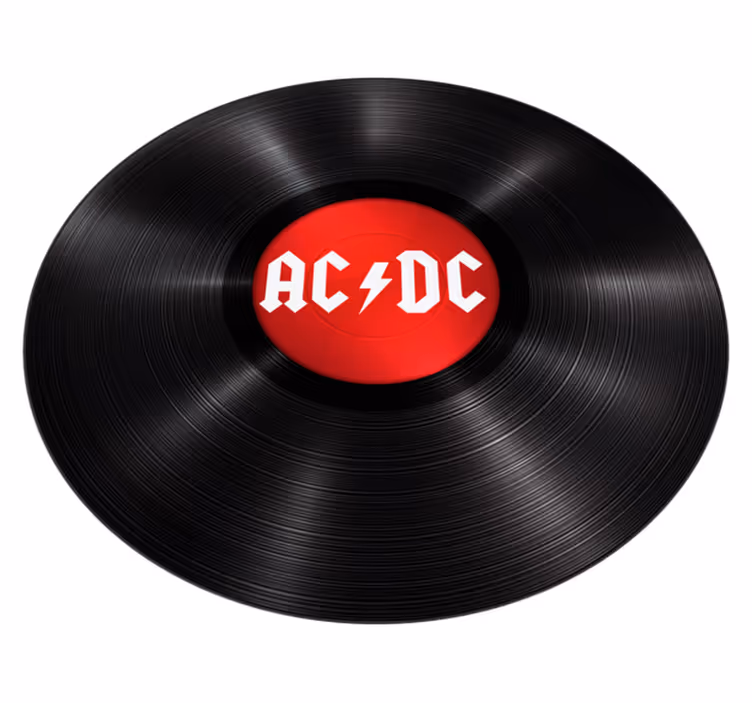Nádherná rocková hudba acdc vinyl koberec - TenStickers