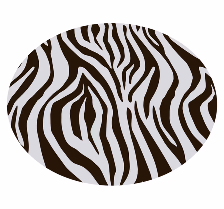 Velkolepý kulatý zebra vinyl tisk koberce - TenStickers
