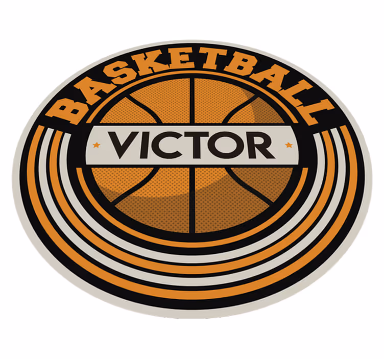 Přizpůsobitelný basketbalový vinylový koberec se jménem - TenStickers